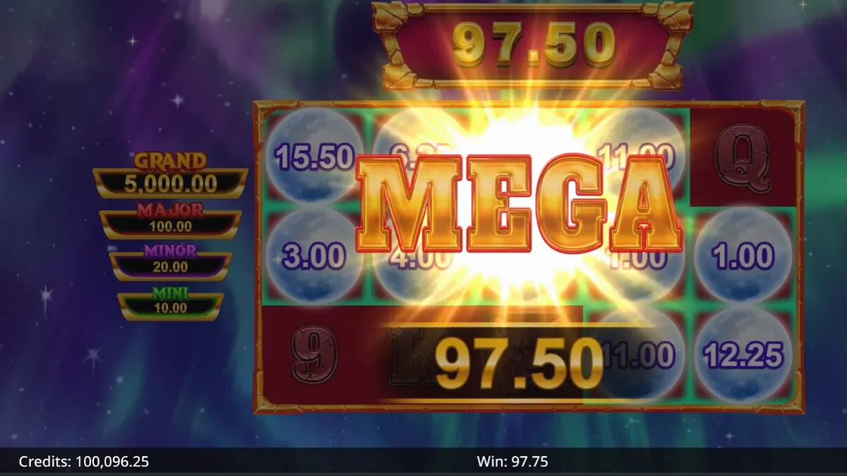 Area Link Wolf Unleashed slot dengan tema serigala dan aurora